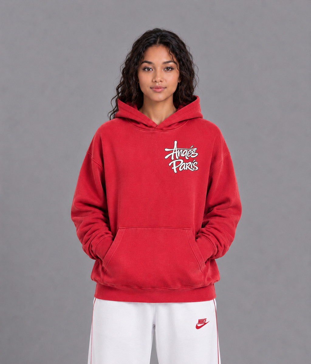 355 GSM Anges Paris Snow Wash Oversize Hoodie