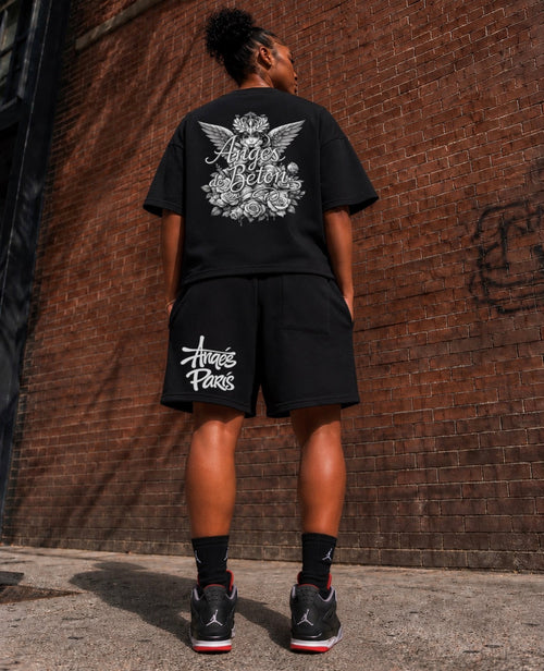380 GSM Anges Paris Loose Fit Drawstring Shorts