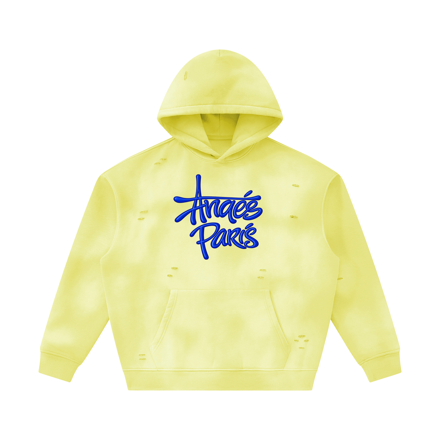 350 GSM Anges Paris Sunfade Frayed Fleece Hoodie