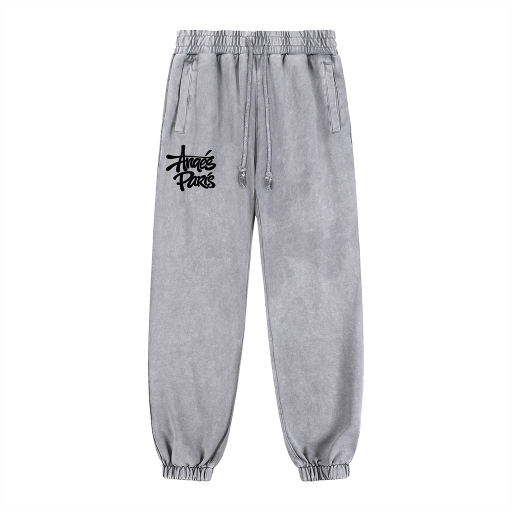 400 GSM Womens Anges Paris Snow Wash Heavyweight Sweatpants
