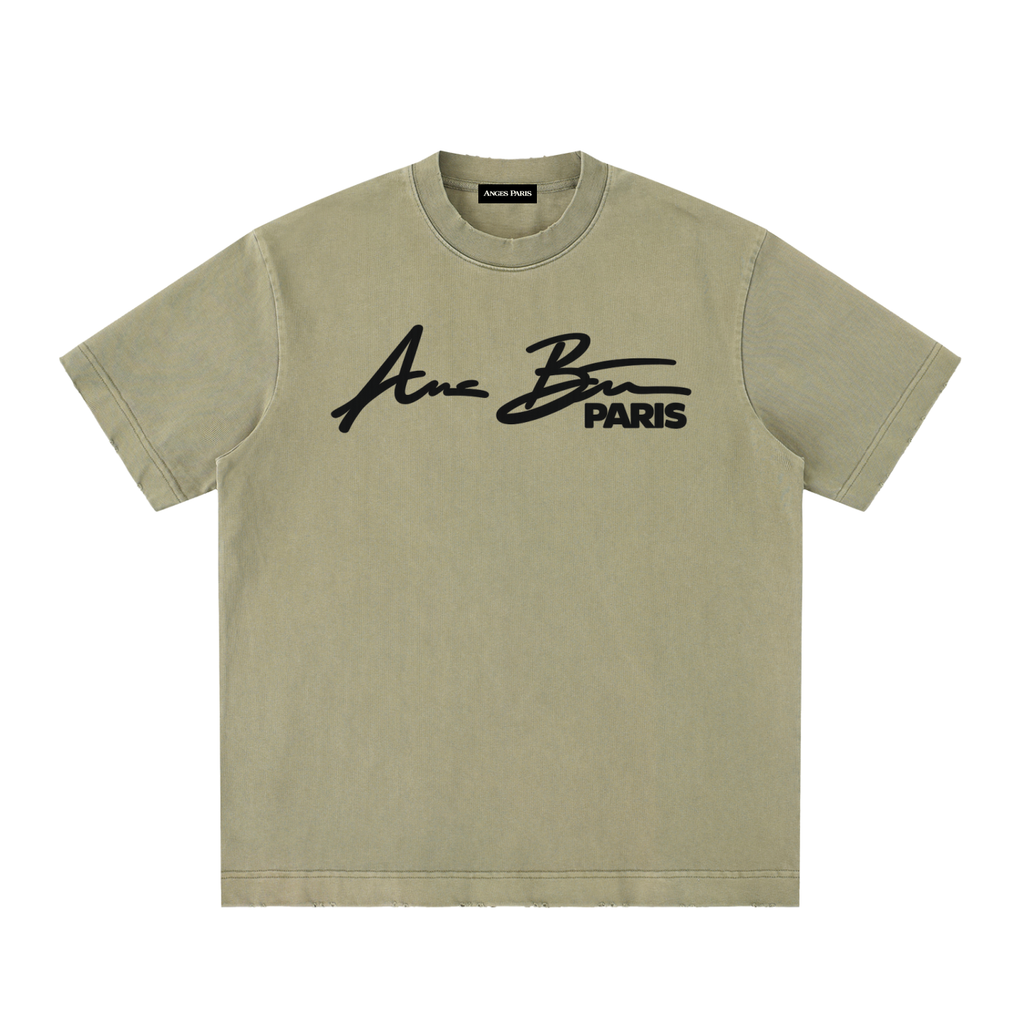 430 GSM Script Badge Heavyweight T-Shirt