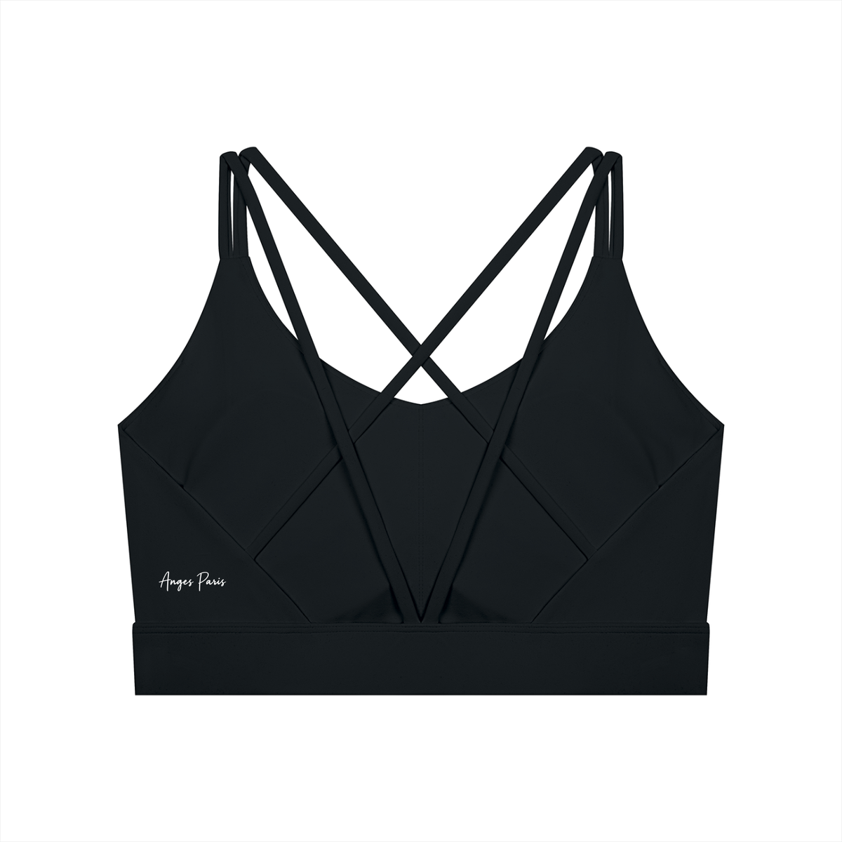 AP Lycra Cropped Sport Bra- Black