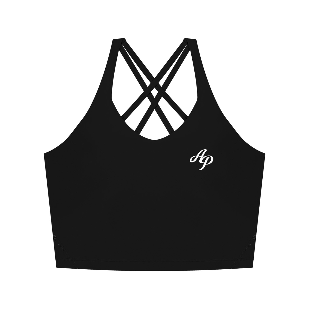 AP Cross Back Tank Top- Coffee/Black