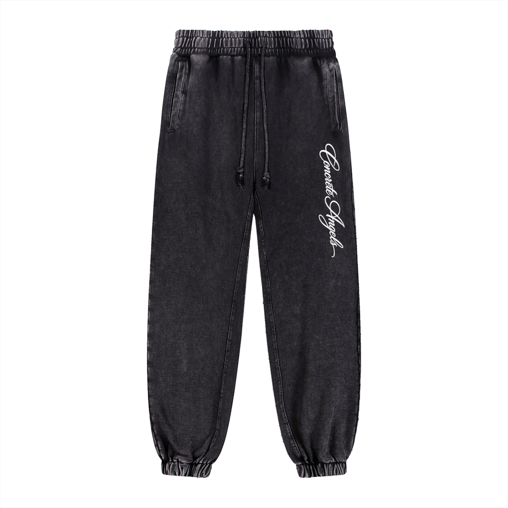 400 GSM Concrete Angels Snow Wash Heavyweight Sweatpants