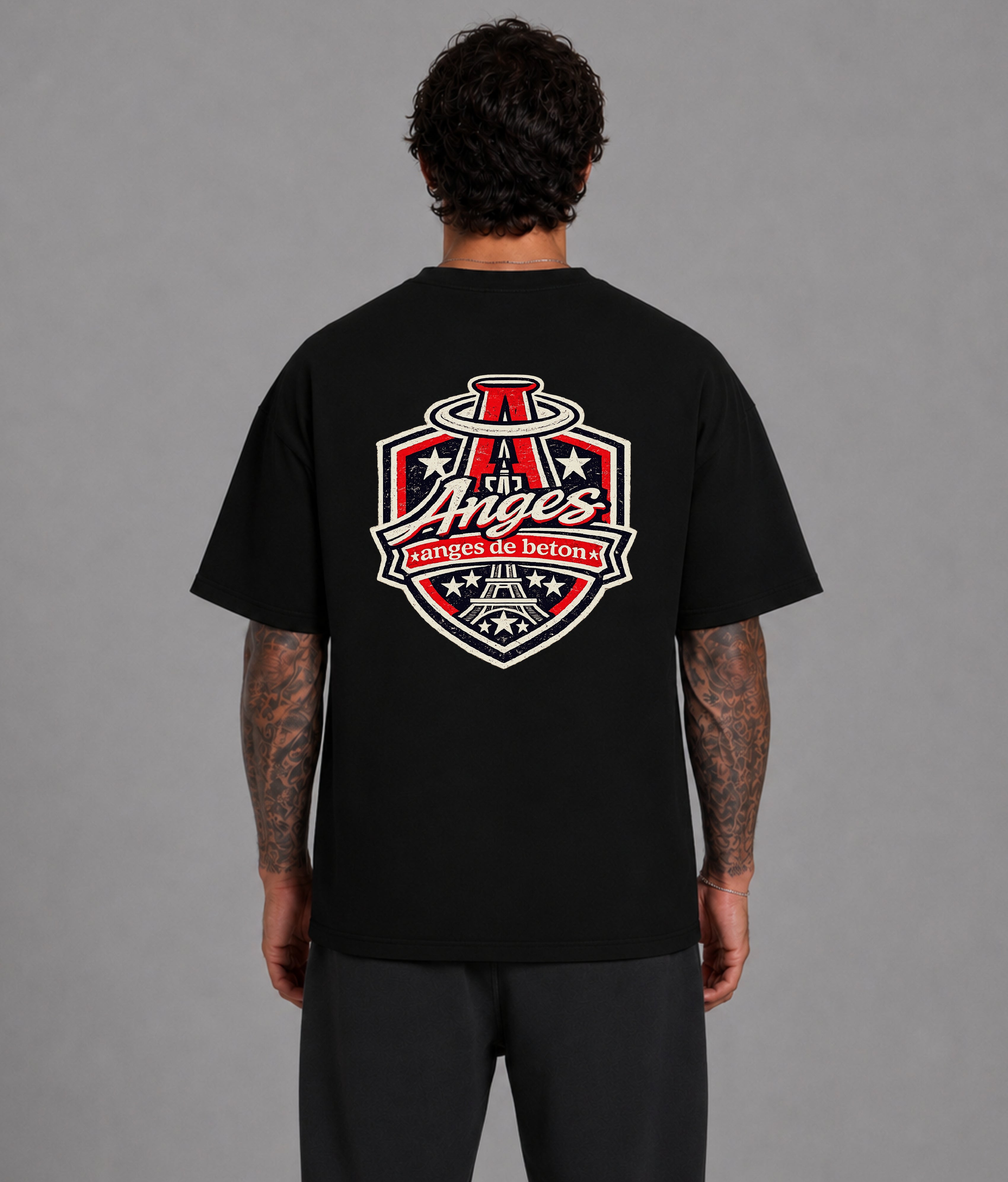 425 GSM (12.5oz) Anges Beton Badge Heavyweight T-Shirt