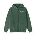 360 GSM Anges Beton Snow Washed Zip-Through Hoodie