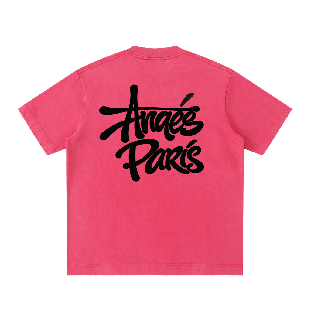 430 GSM Anges Paris Script Heavyweight T-Shirt