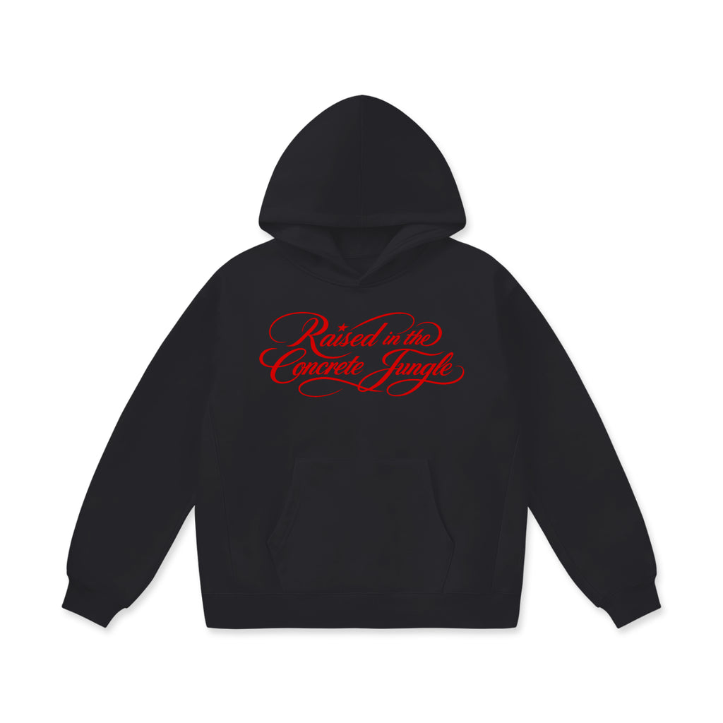 460 GSM Raised Script Kanji Heavyweight Fleece Hoodie