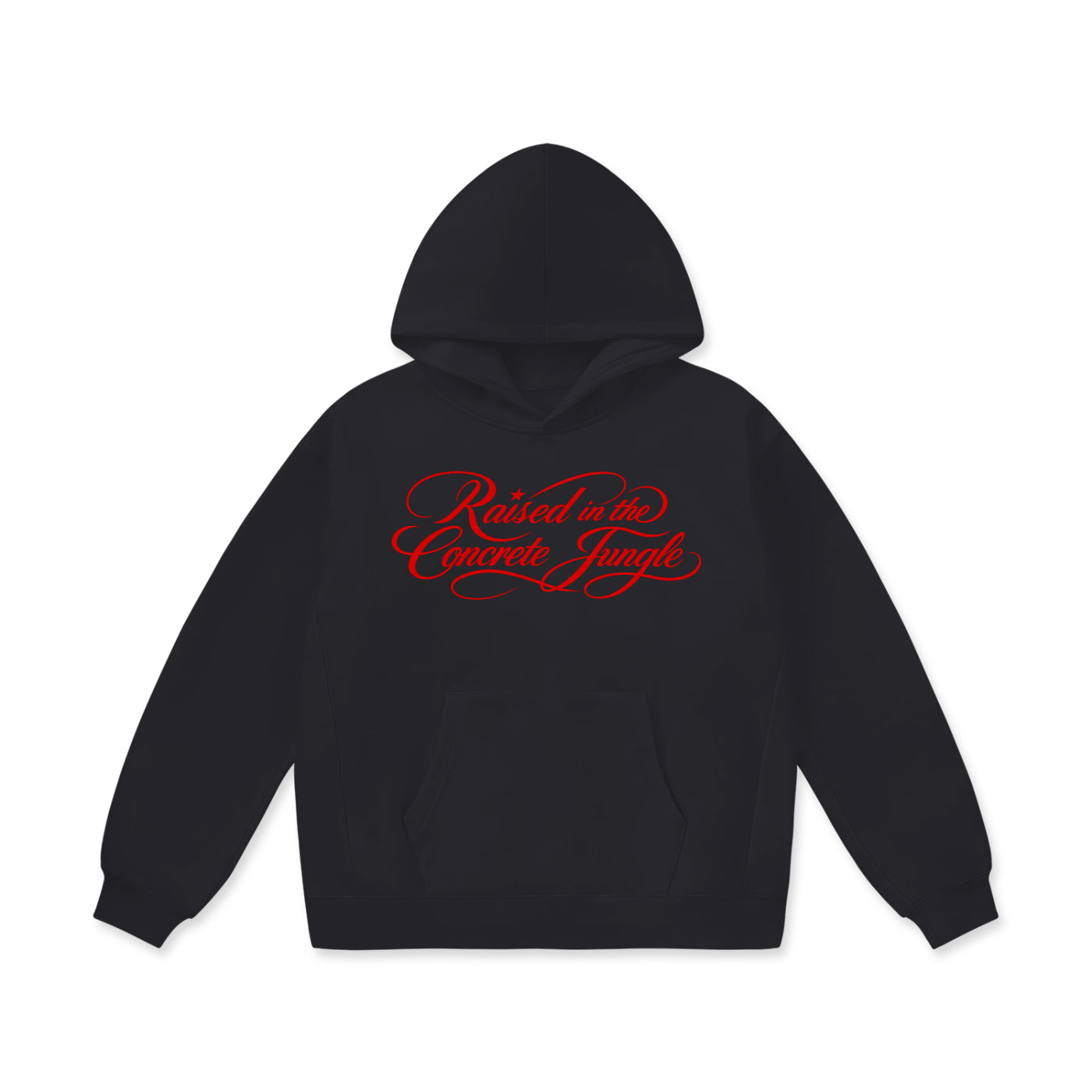 460 GSM Raised Script Kanji Heavyweight Fleece Hoodie