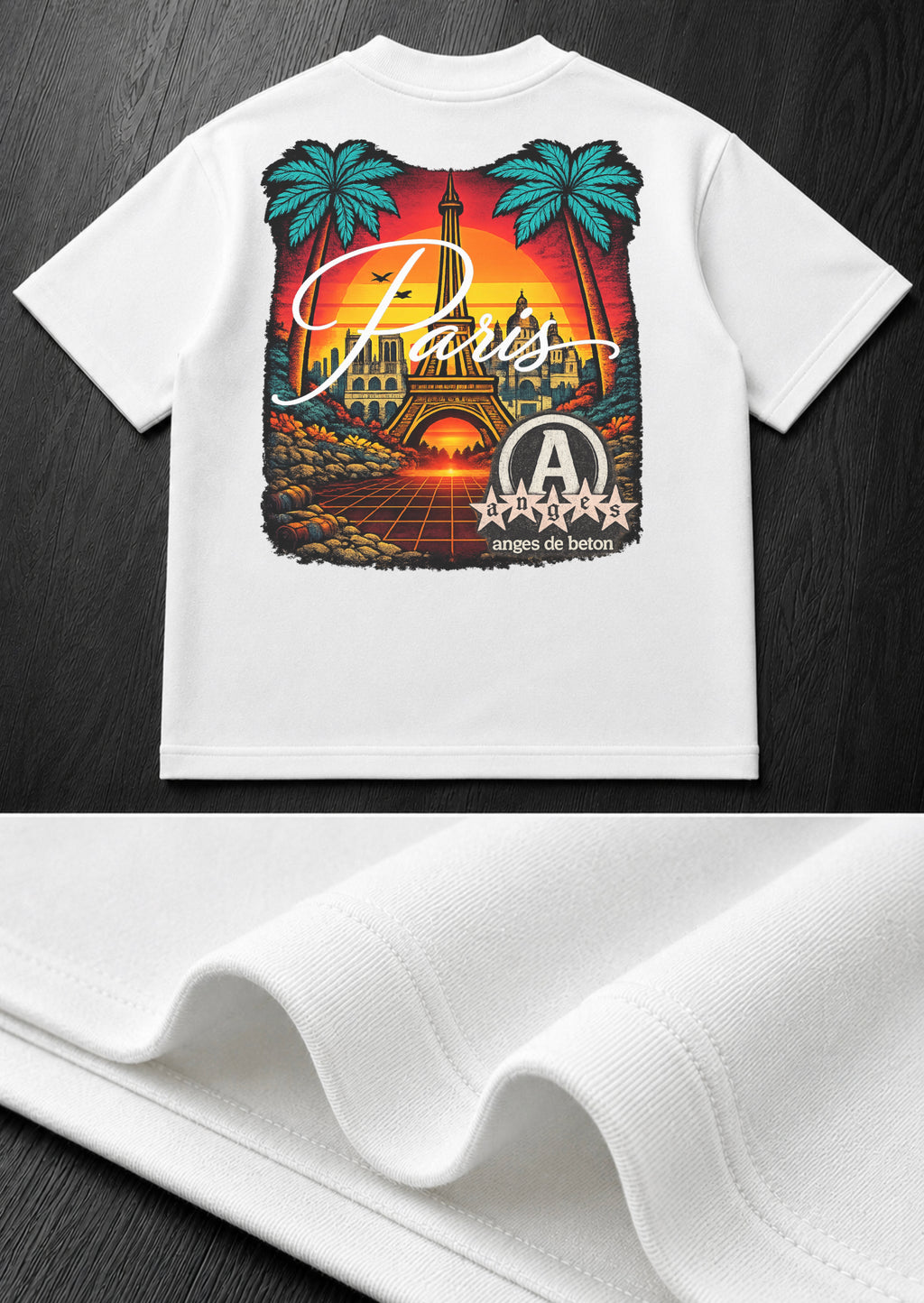 425 GSM (12.5oz) Anges de Beton Paris Heavyweight T-Shirt