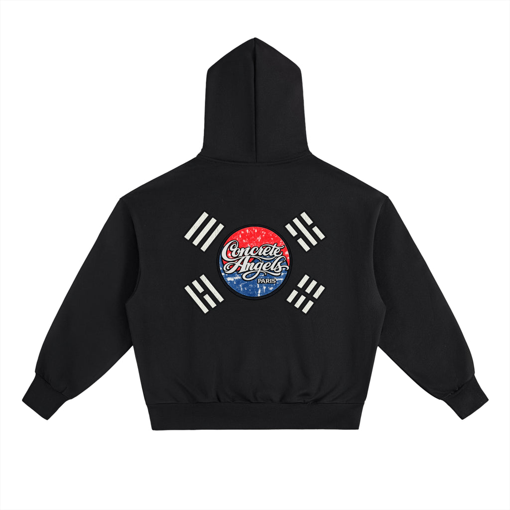 500 GSM Korean Concrete Angels Heavyweight Hoodie