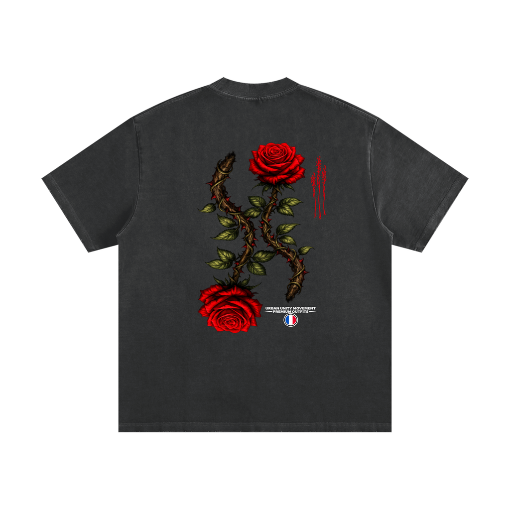 430 GSM Roses Heavyweight T-Shirt
