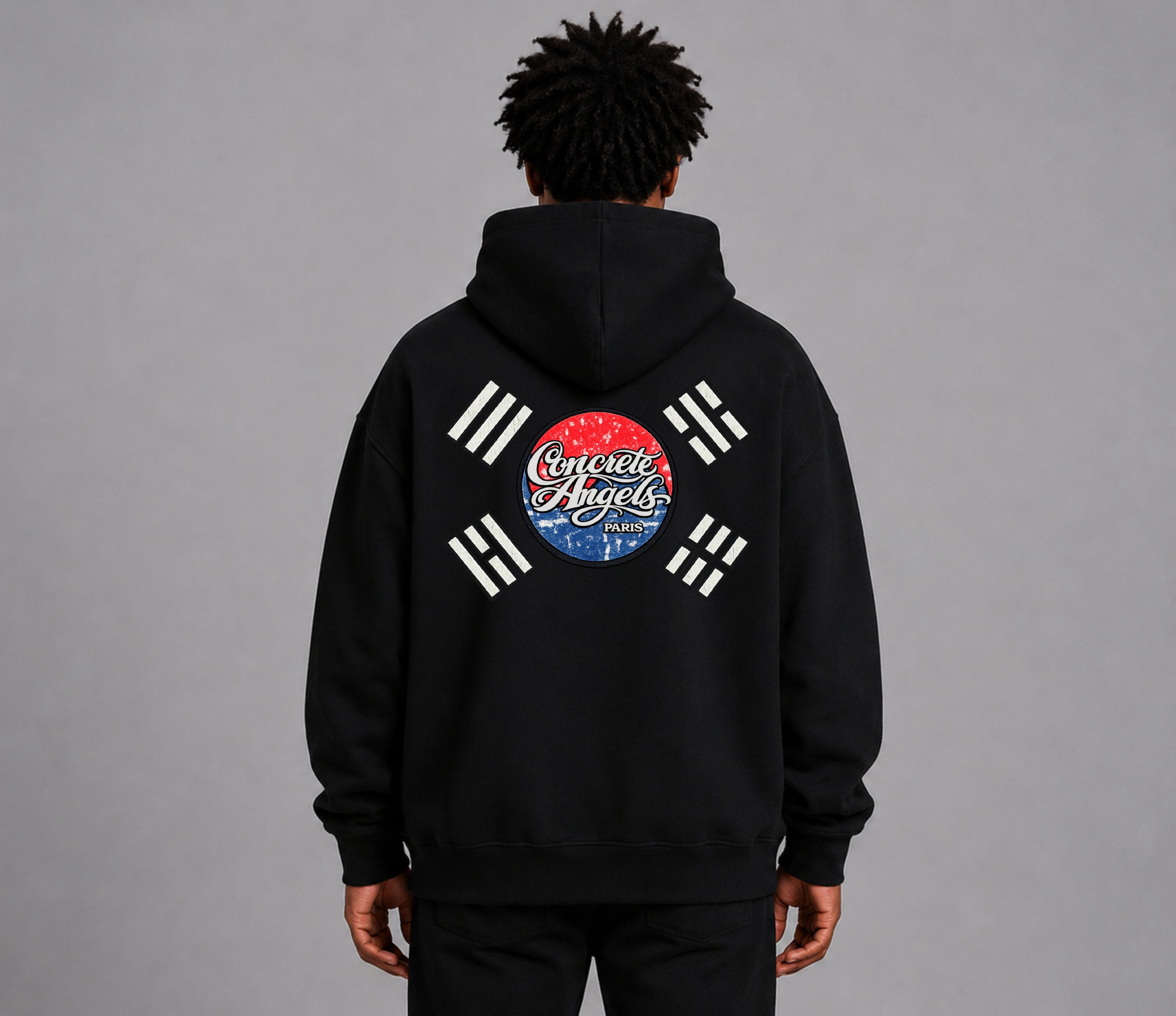 500 GSM Korean Concrete Angels Heavyweight Hoodie