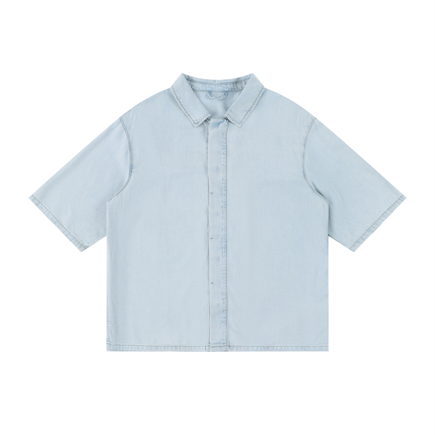 Anges Beton Vintage Wash Drop Shoulder Lyocell Shirt