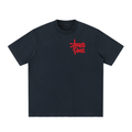 430 GSM Anges Paris Red Distressed Heavyweight T-Shirt