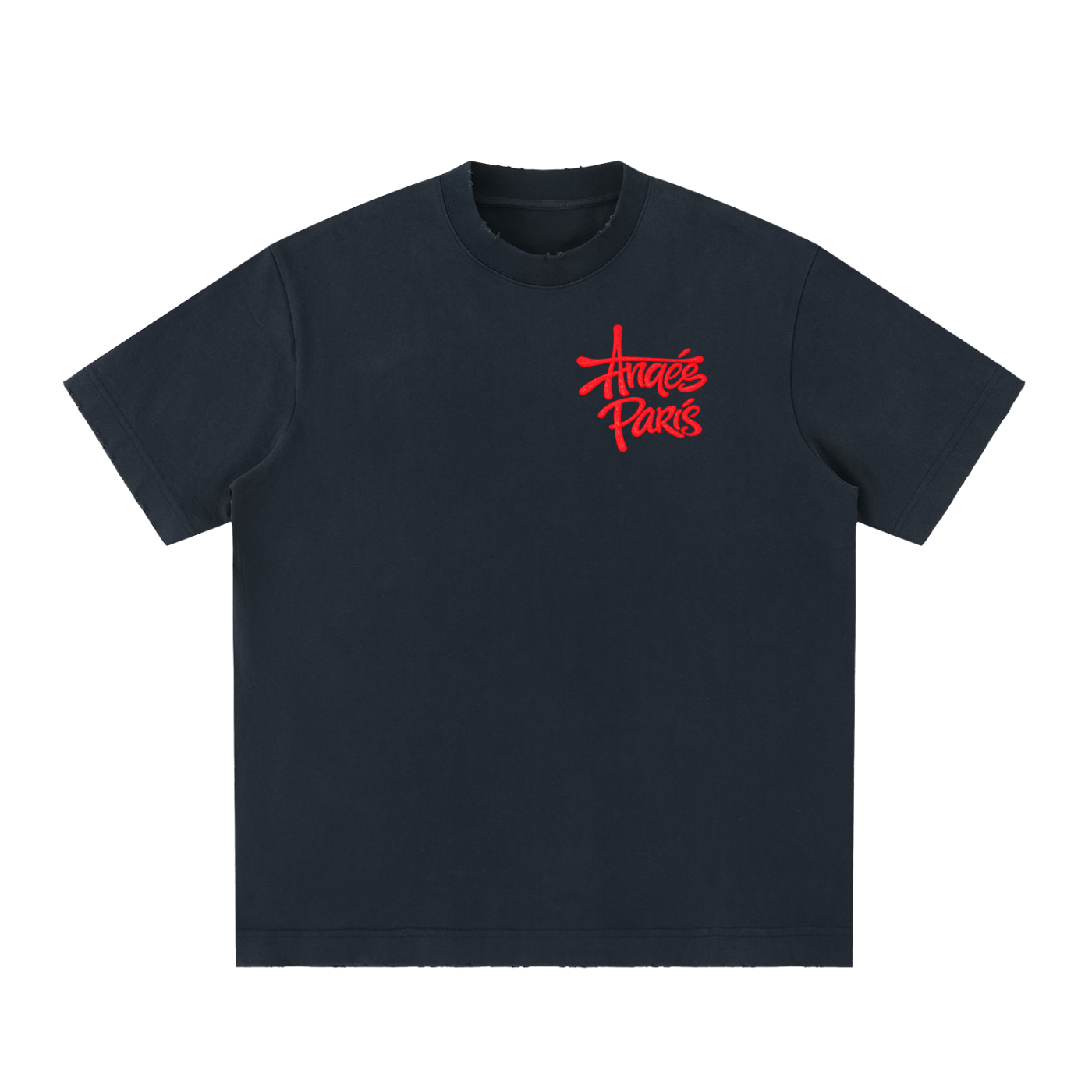 430 GSM Anges Paris Red Distressed Heavyweight T-Shirt