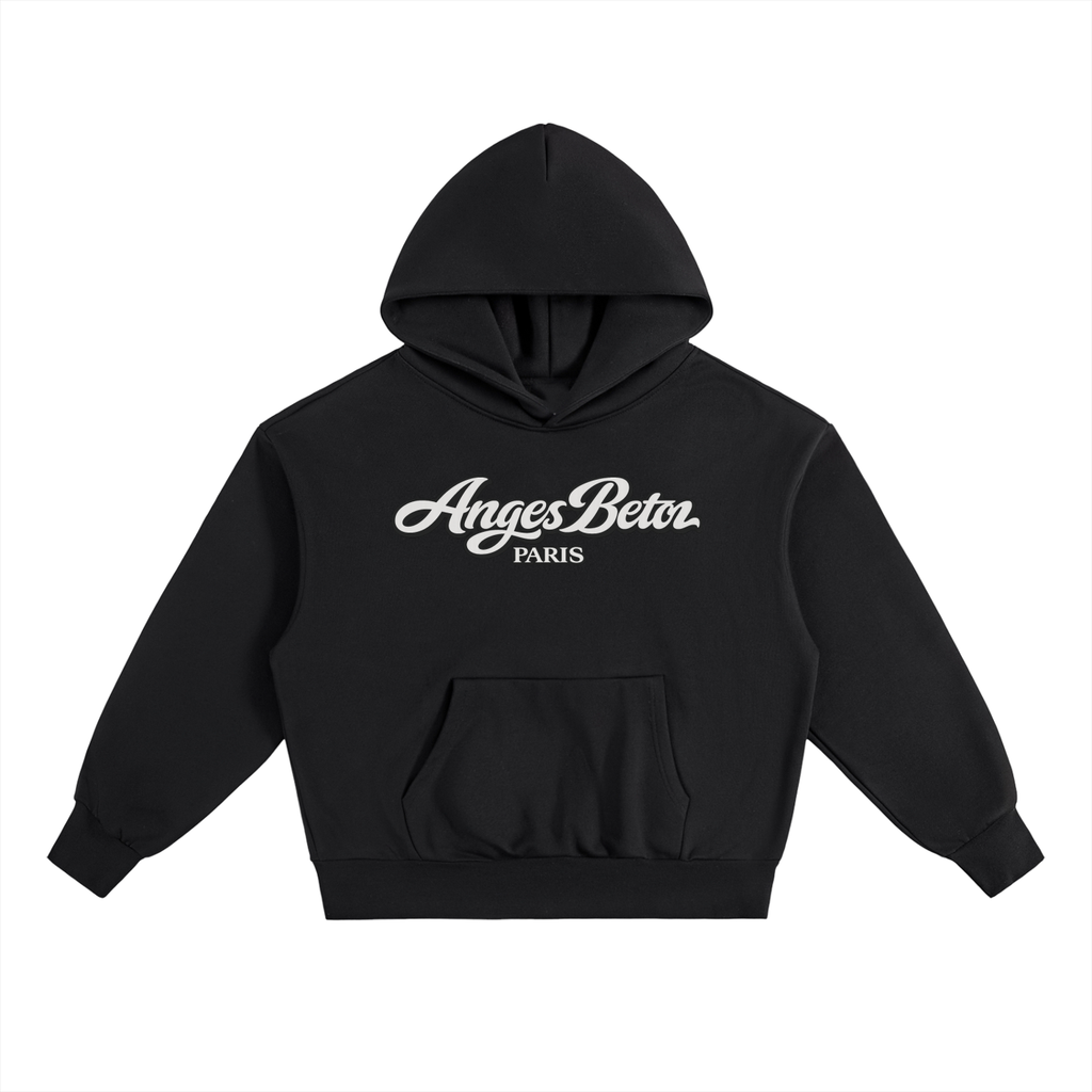 500 GSM Anges Beton Script Heavyweight Hoodie