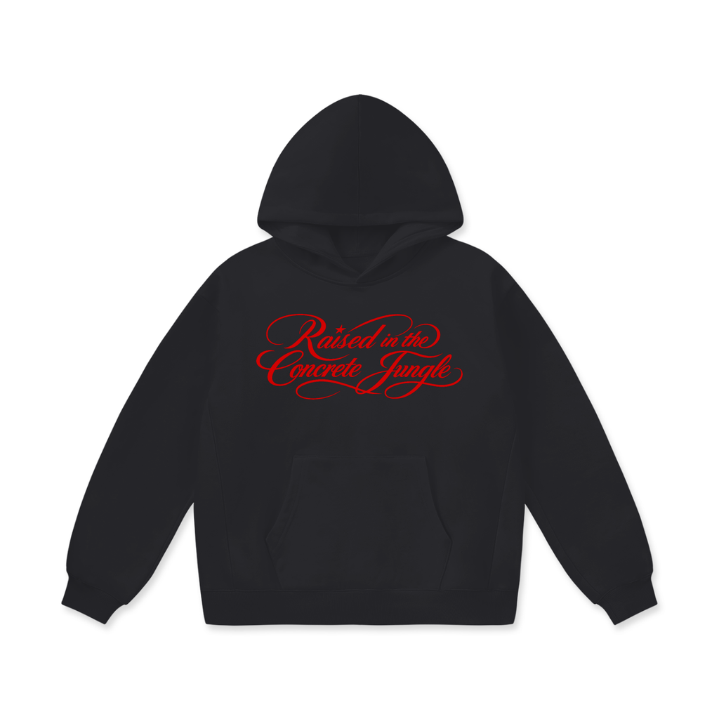 460 GSM Raised Script Kanji Heavyweight Fleece Hoodie