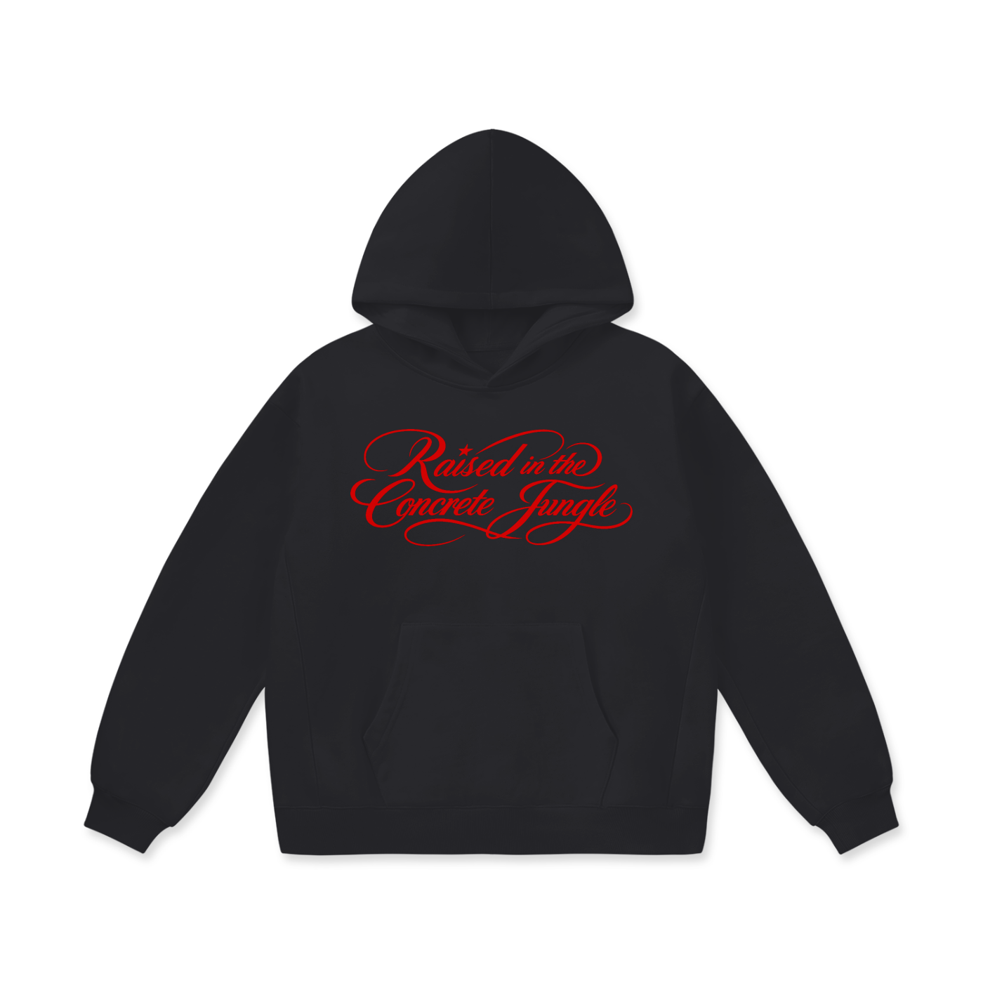460 GSM Raised Script Kanji Heavyweight Fleece Hoodie
