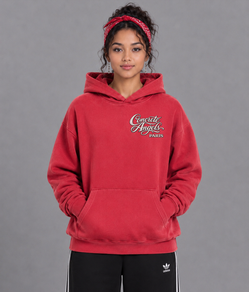 355 GSM Concrete Angels Snow Wash Oversize Hoodie