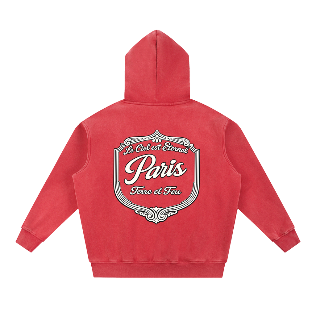 355 GSM Anges Paris Snow Wash Oversize Hoodie
