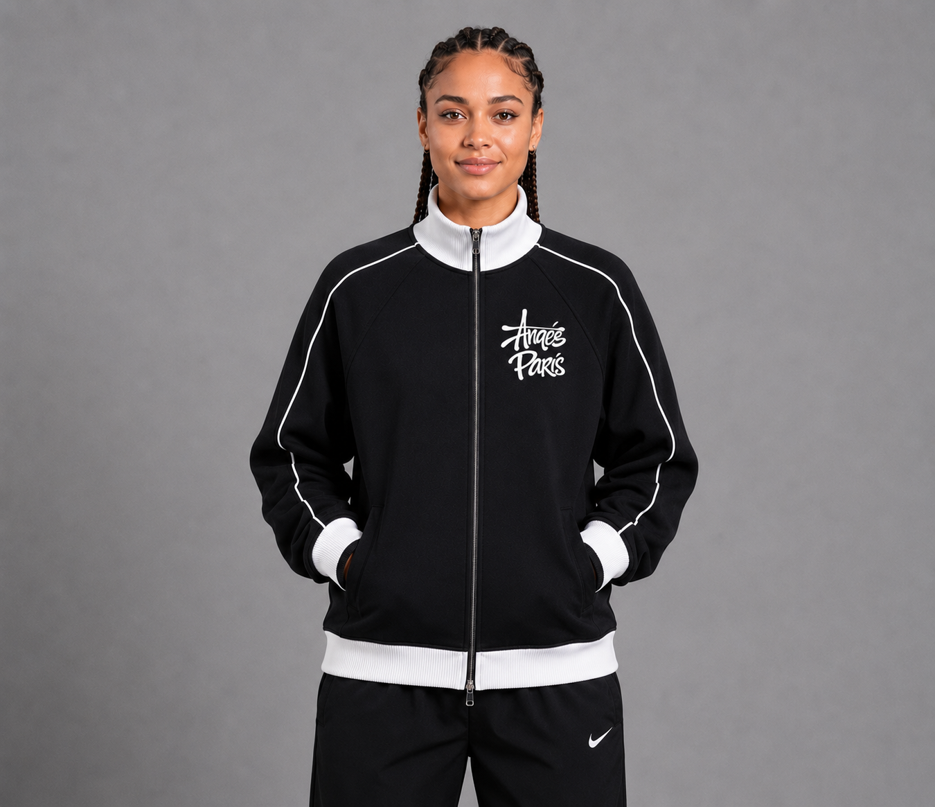 380 GSM Anges Paris Shield Zip Track Jacket