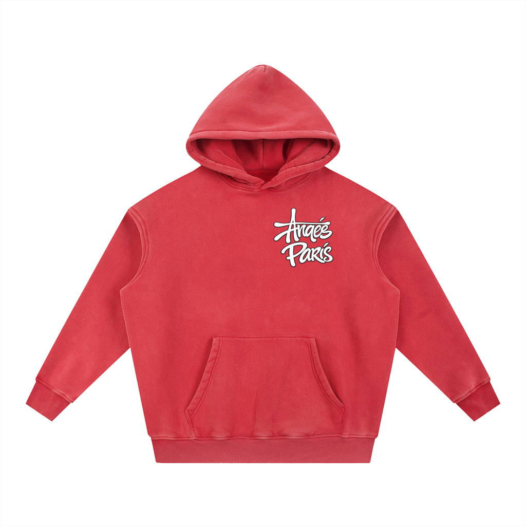 355 GSM Anges Paris Snow Wash Oversize Hoodie