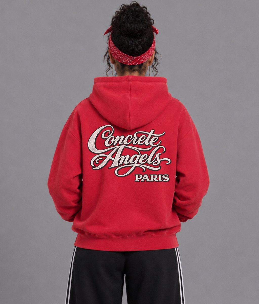 355 GSM Concrete Angels Snow Wash Oversize Hoodie