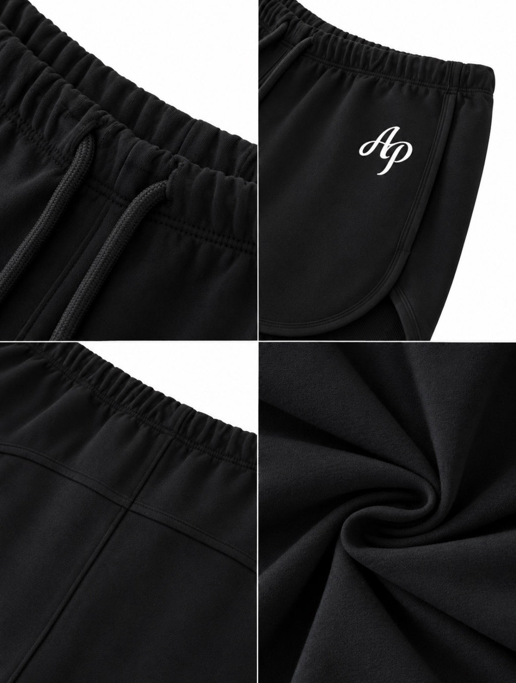 AP Drawstring Shorts-Black/Navy