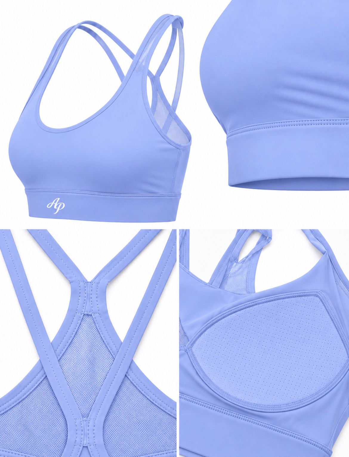 AP Cropped Sport Bra- Lavender