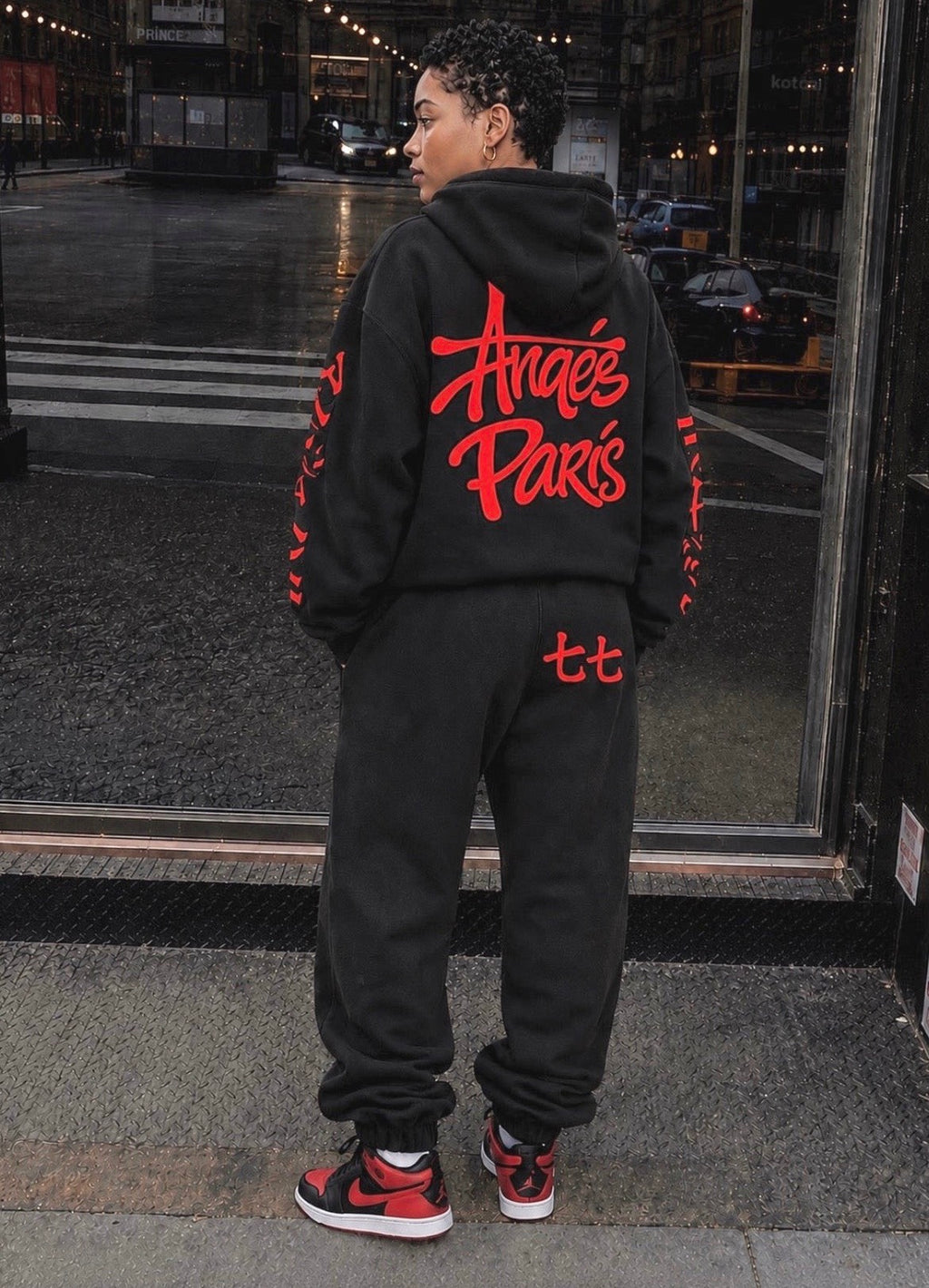 アンジュパリ Fleeced Sweatpants