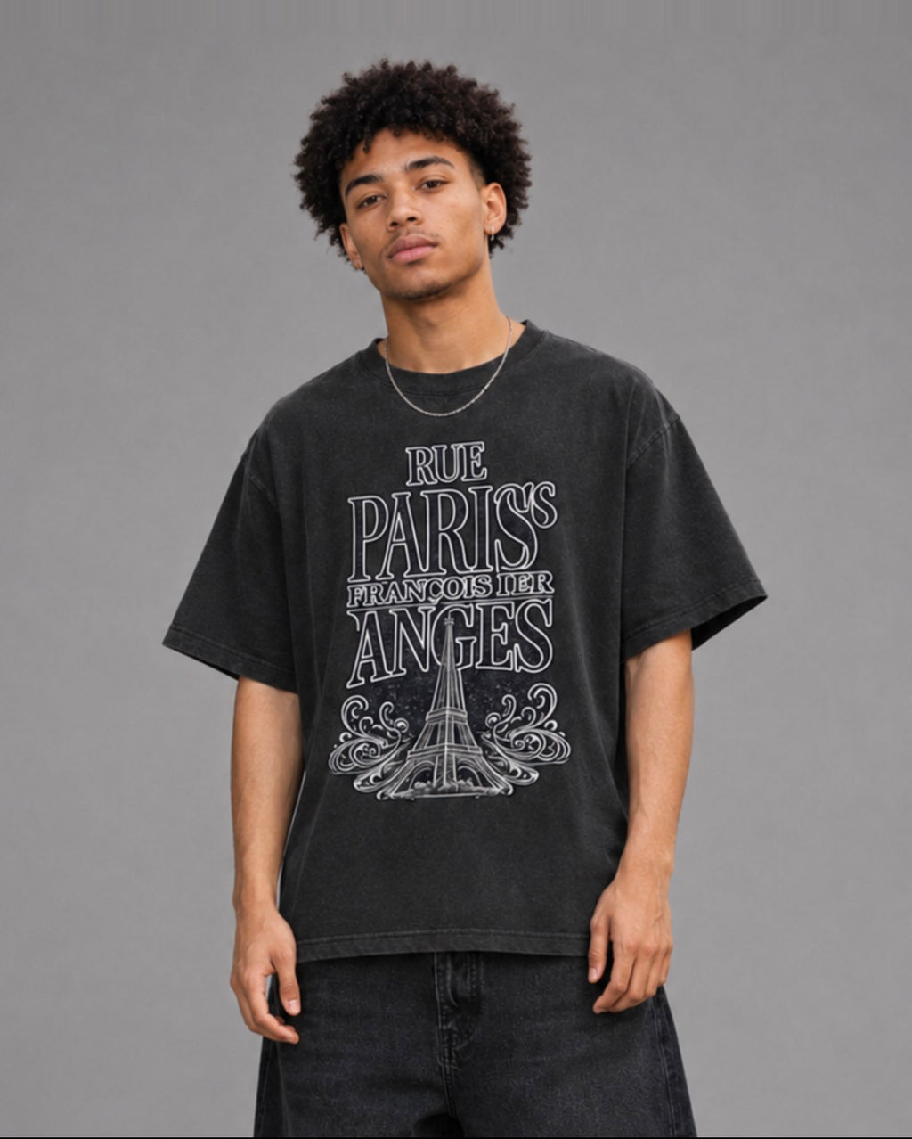 430 GSM (12.7oz) With Love From Paris Heavyweight T-Shirt