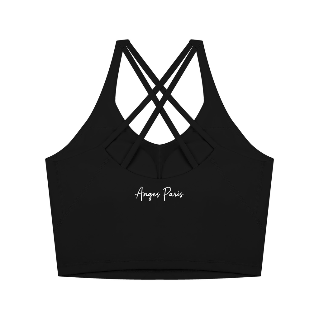 AP Cross Back Tank Top- Coffee/Black