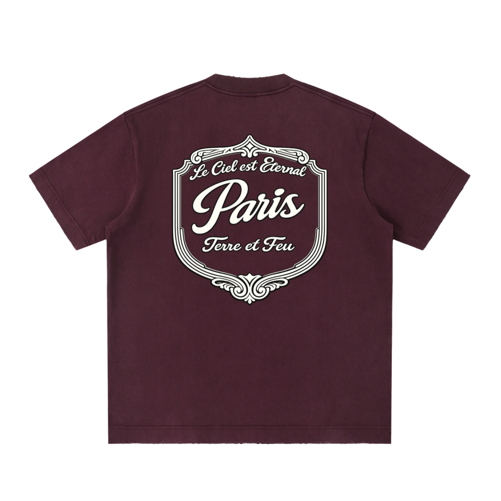 430 GSM Anges Beton Paris Shield Heavyweight T-Shirt