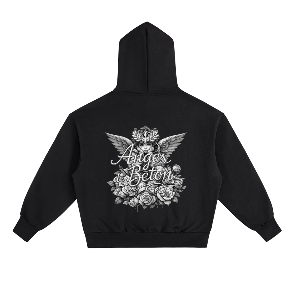 500 GSM Kanji Flight Anges Heavyweight Hoodie
