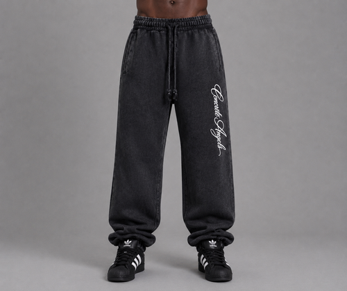 400 GSM Concrete Angels Snow Wash Heavyweight Sweatpants