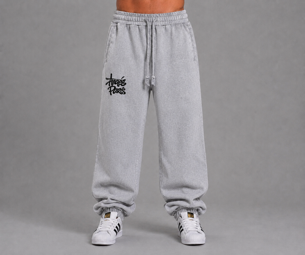 400 GSM Anges Paris Snow Wash Heavyweight Sweatpants