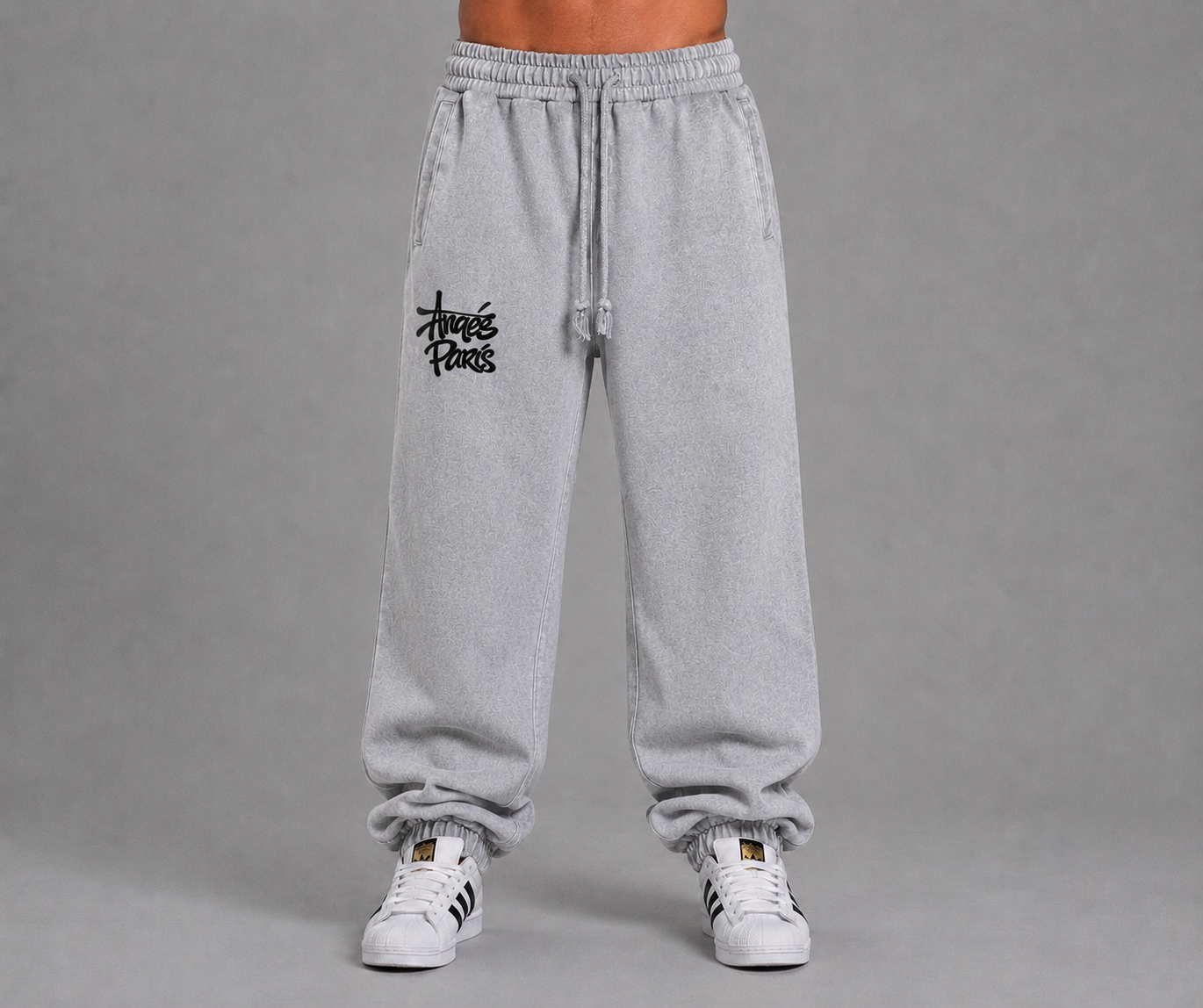 400 GSM Anges Paris Snow Wash Heavyweight Sweatpants