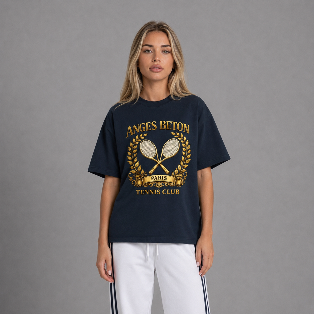 430 GSM (12.7oz) Anges Beton Tennis Club Heavyweight T-Shirt