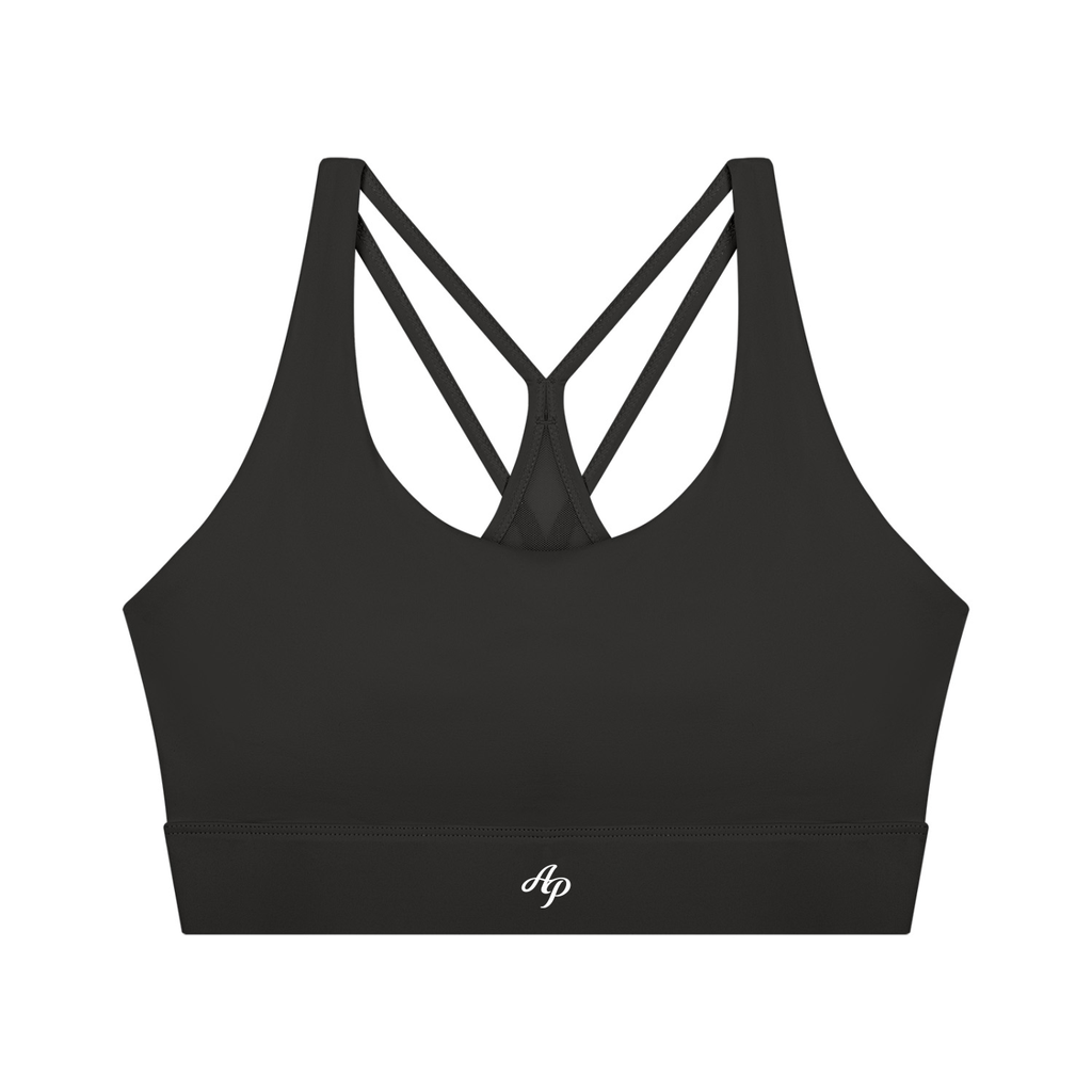 AP Cropped Sport Bra- Black