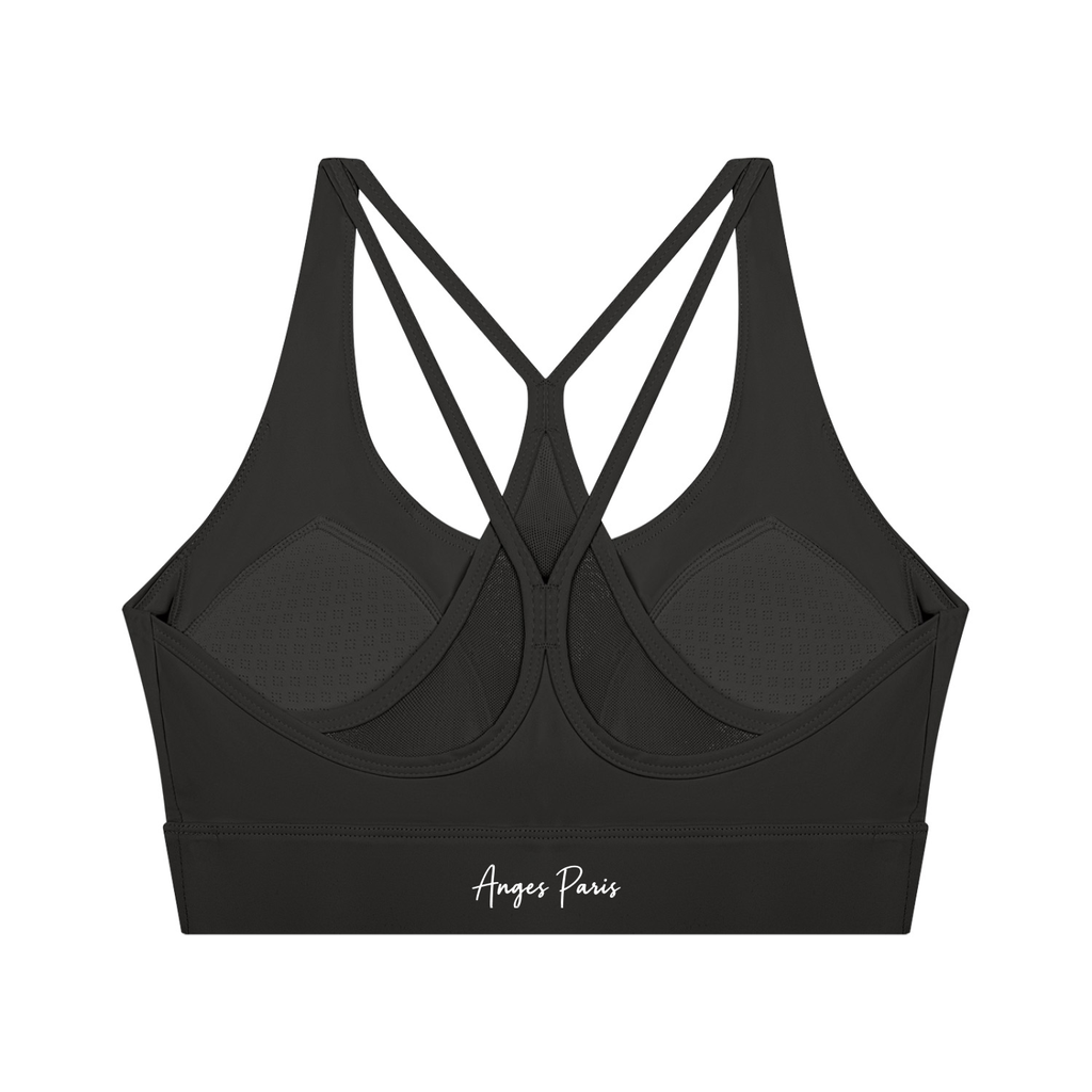 AP Cropped Sport Bra- Black
