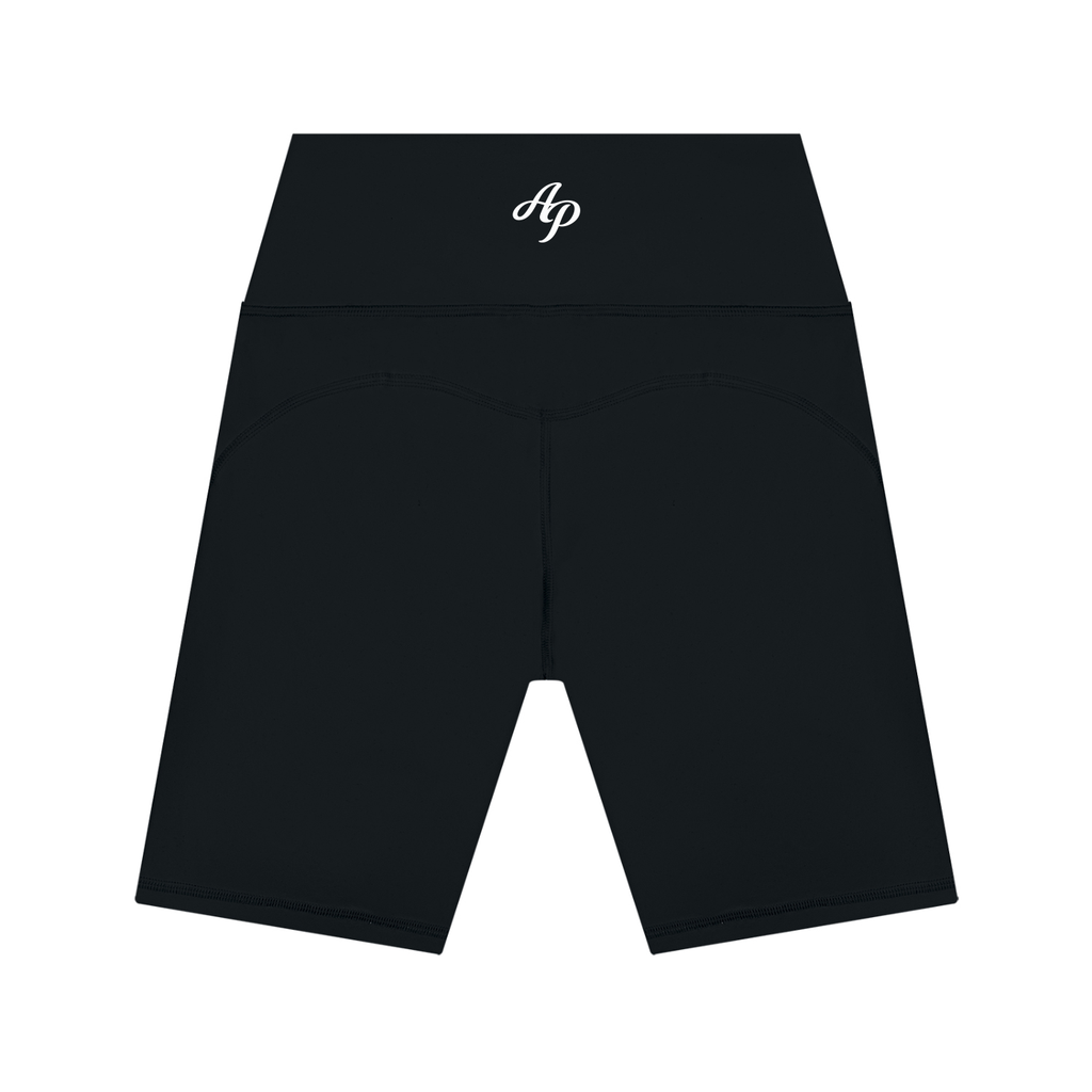 AP Lycra High Waisted Shorts- Black
