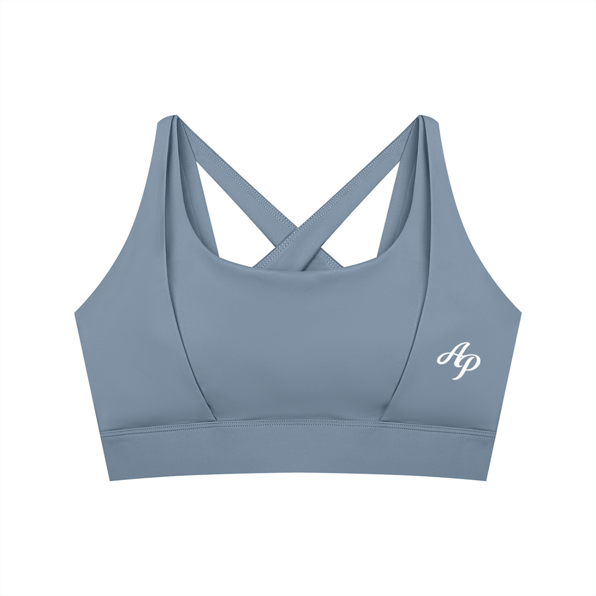 AP Cropped Sports Bra- Gray/Black