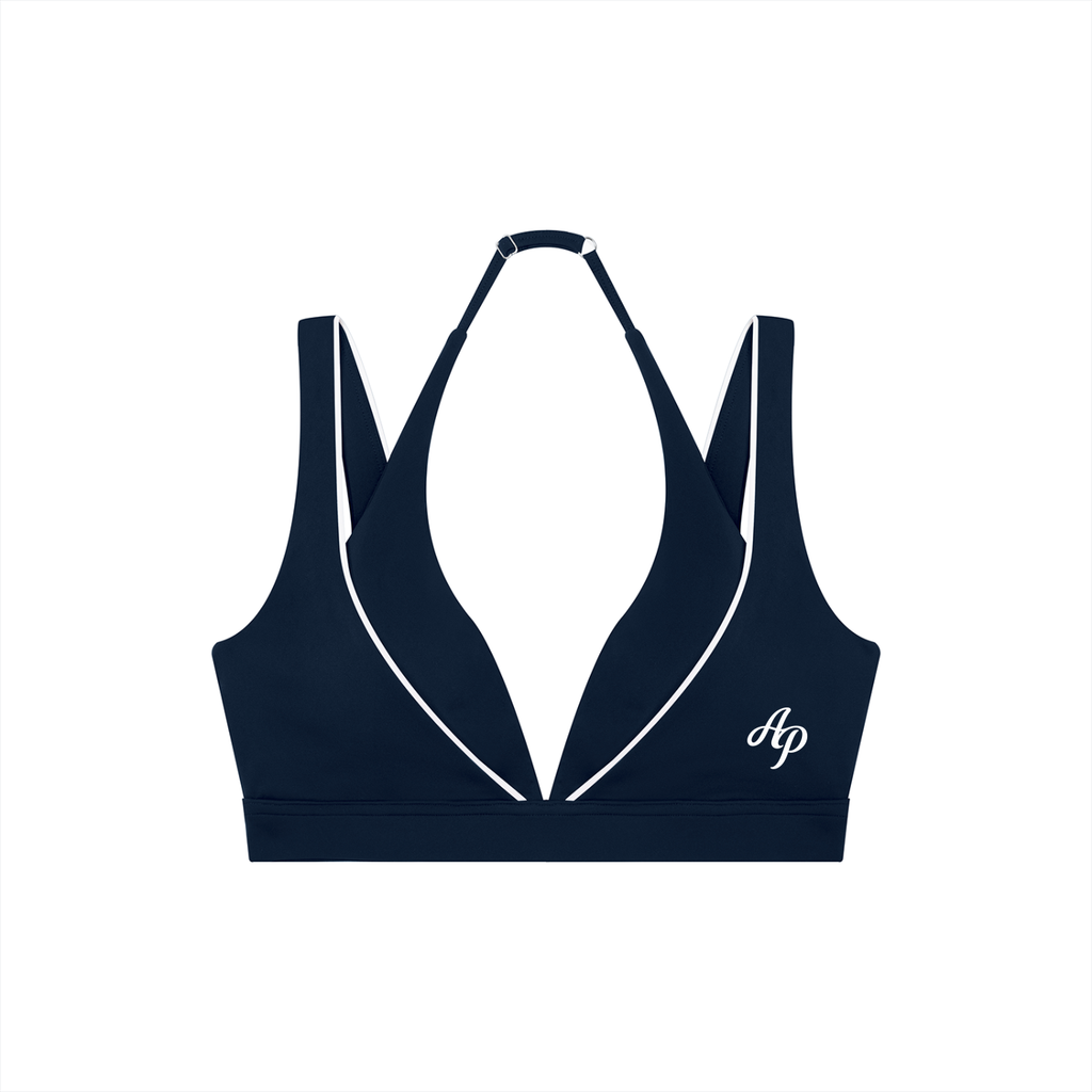 AP Halter Sports Bra- Navy/Black