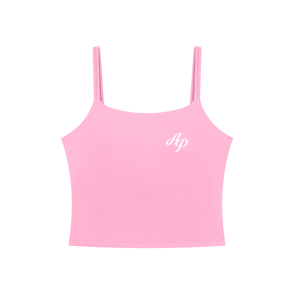AP Yoga Crop Tank Top- Black/Pink