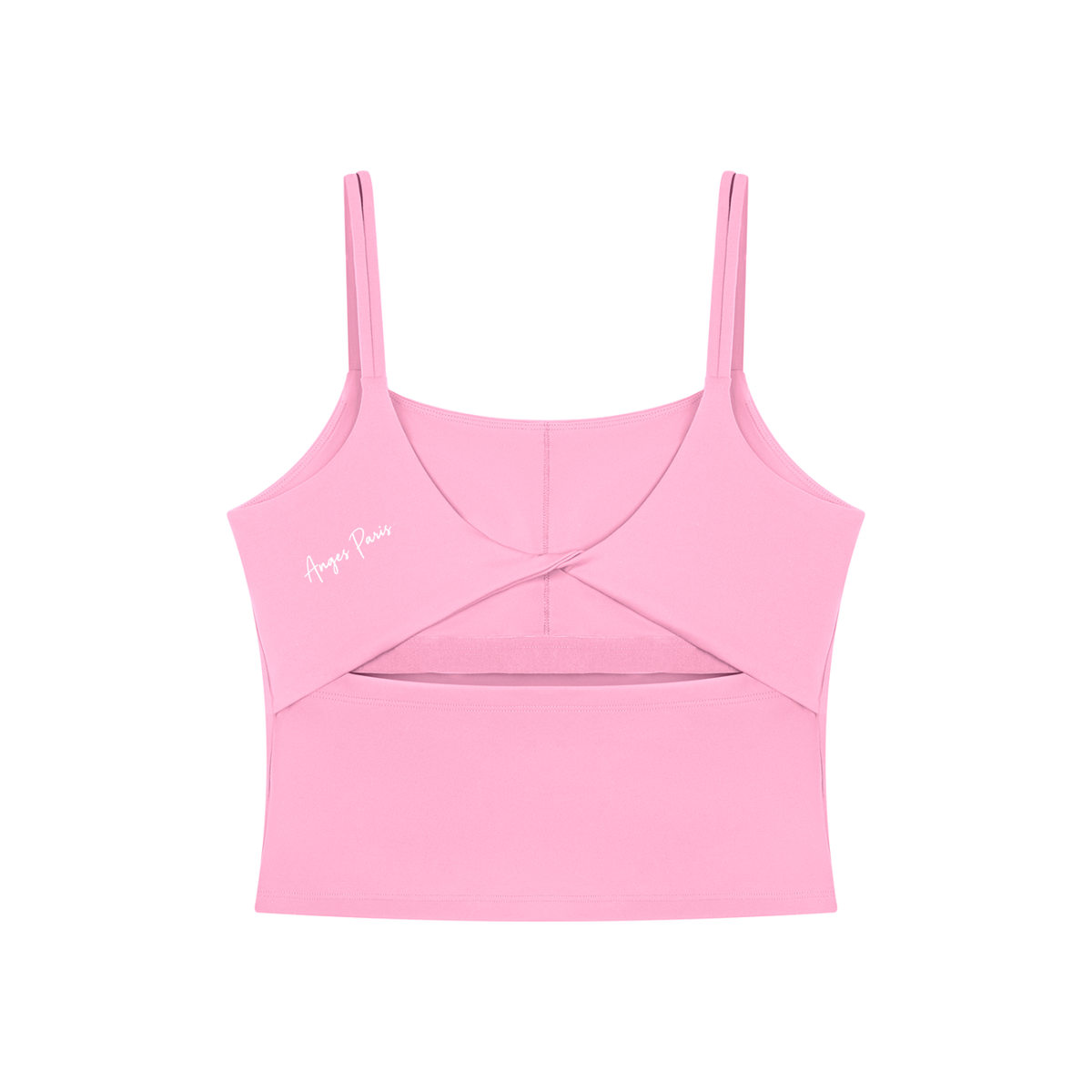 AP Yoga Crop Tank Top- Black/Pink