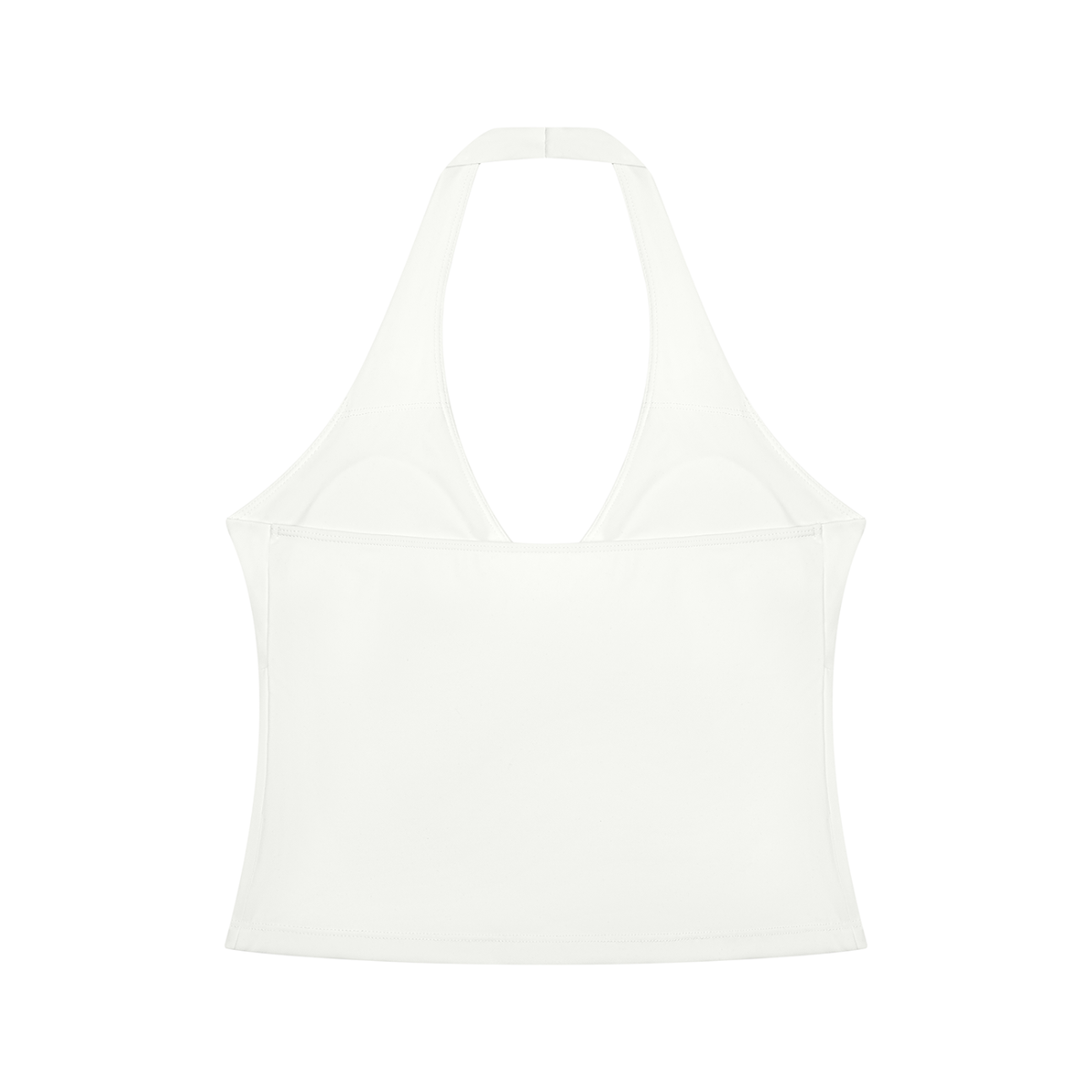 AP Ruched Halter Tank Top- White