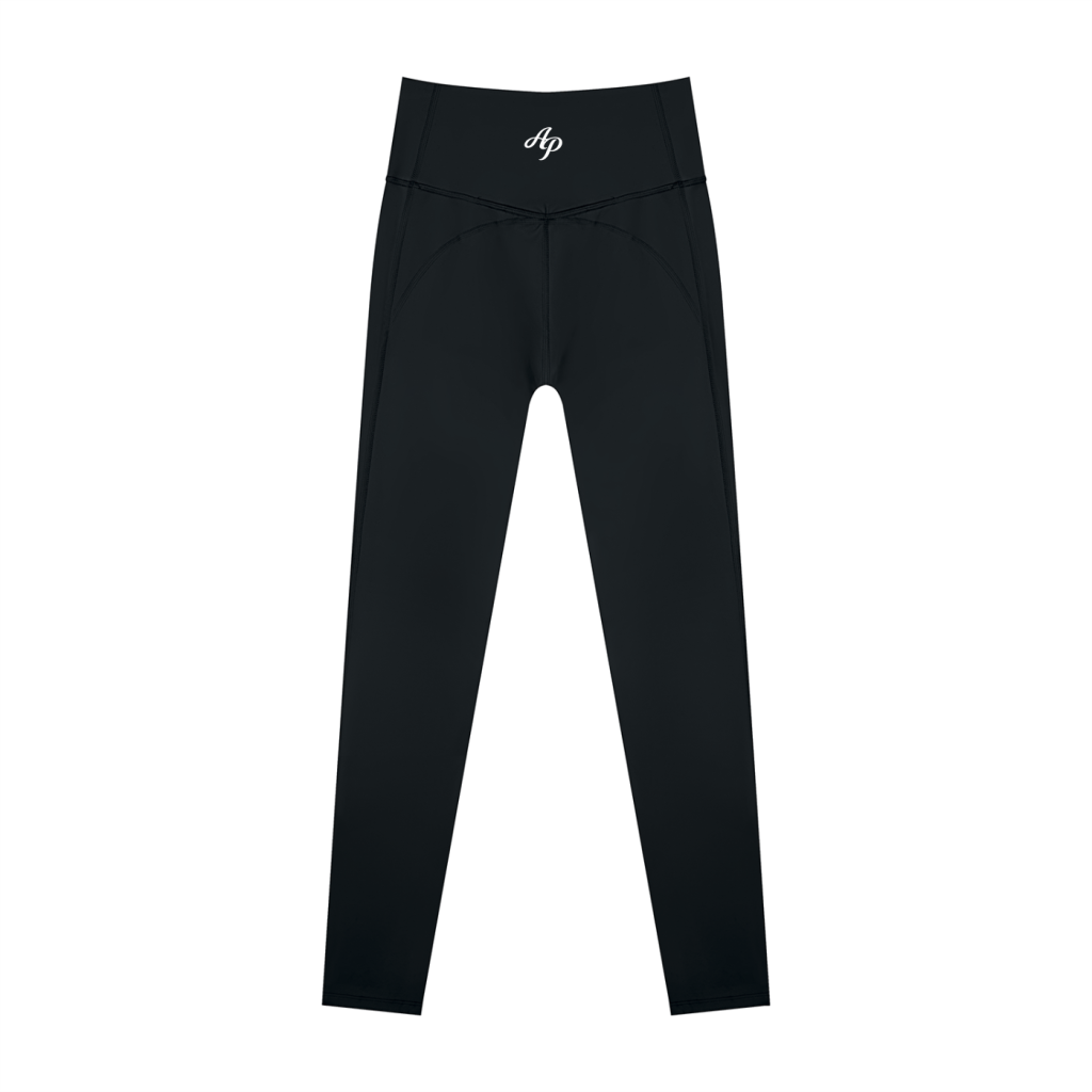 AP Lycra High Waisted Leggings- Black