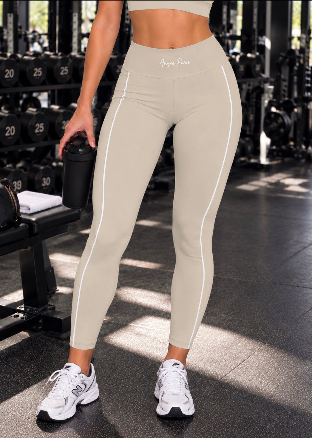 AP High-Waist Leggings-Beige