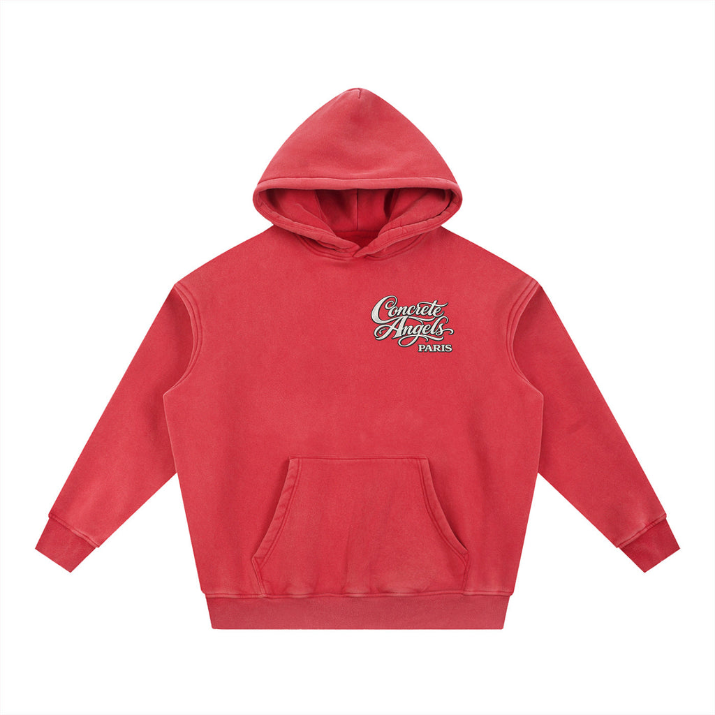 355 GSM Concrete Angels Snow Wash Oversize Hoodie